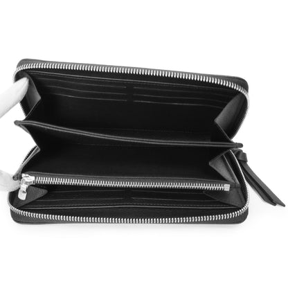 Exclusive Louis Vuitton Black Calfskin Lockme Zippy Wallet — Top View