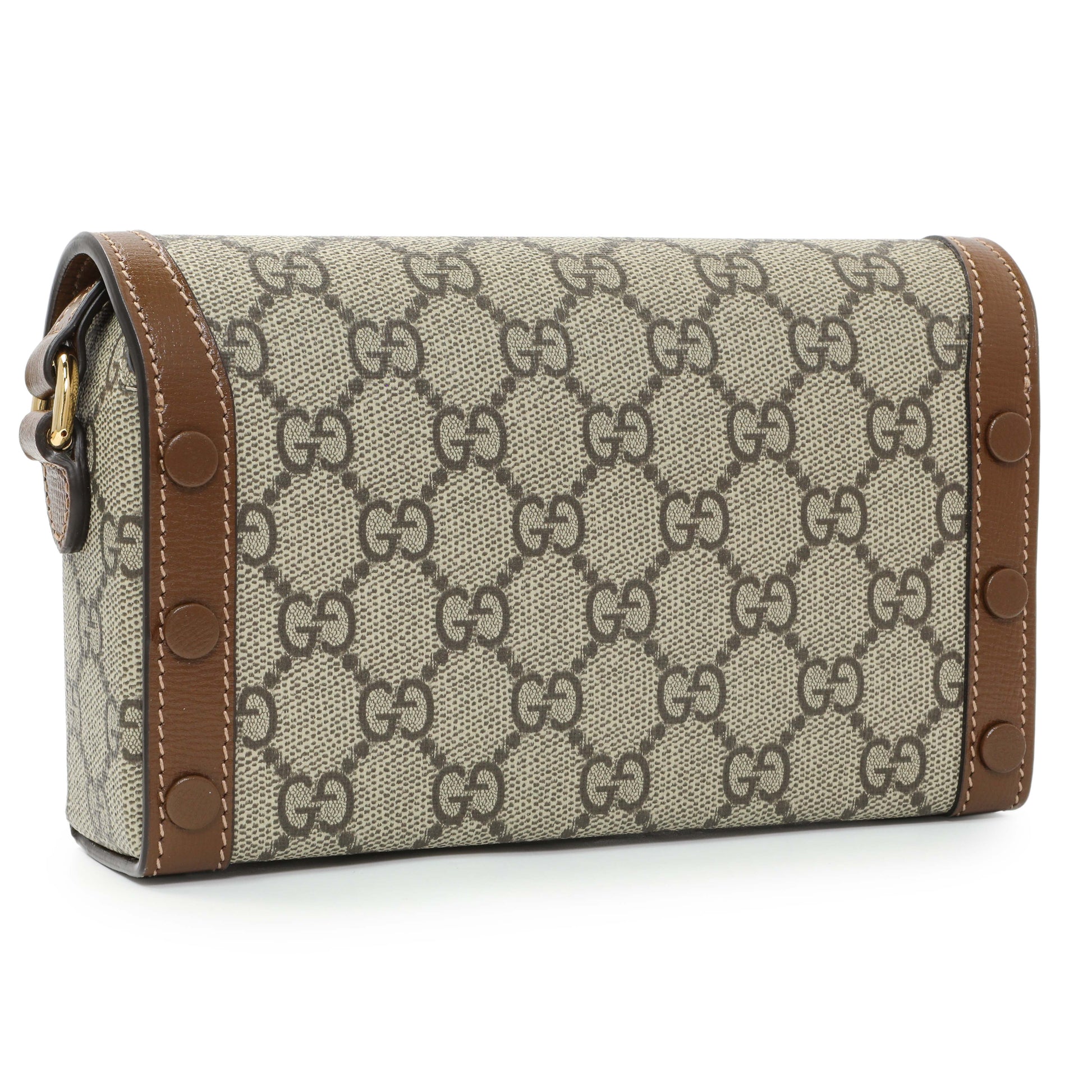 Exclusive Gucci GG Supreme Monogram Mini Horsebit 1955 Shoulder Bag — Side View