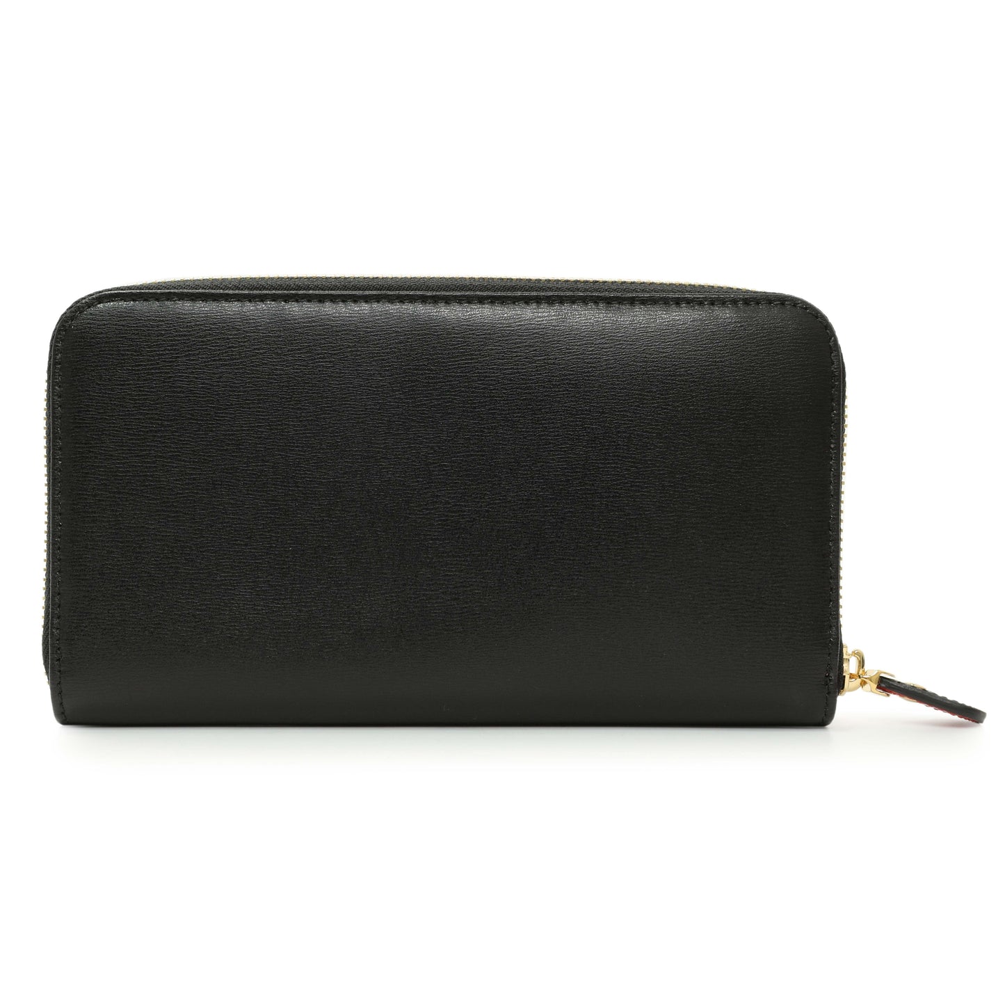Exclusive Salvatore Ferragamo Black Calfskin Gancini Zip Around Wallet — Side View