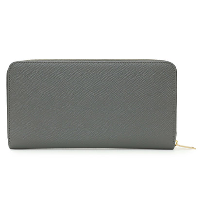Exclusive Celine Grey Calfskin Large Zip Around Multifunction Wallet — Side View
