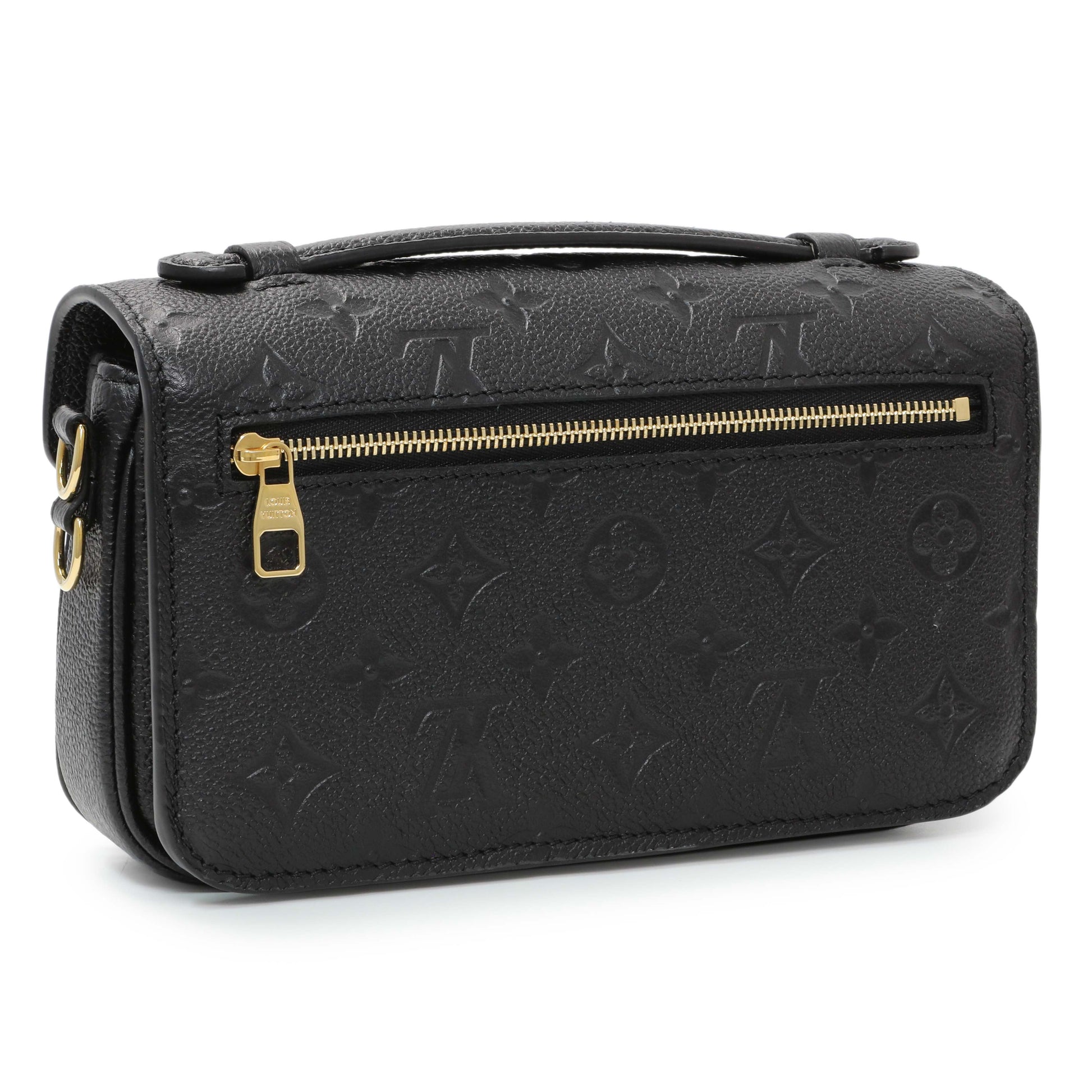 Exclusive Louis Vuitton Black Empreinte Pochette Metis East West — Side View