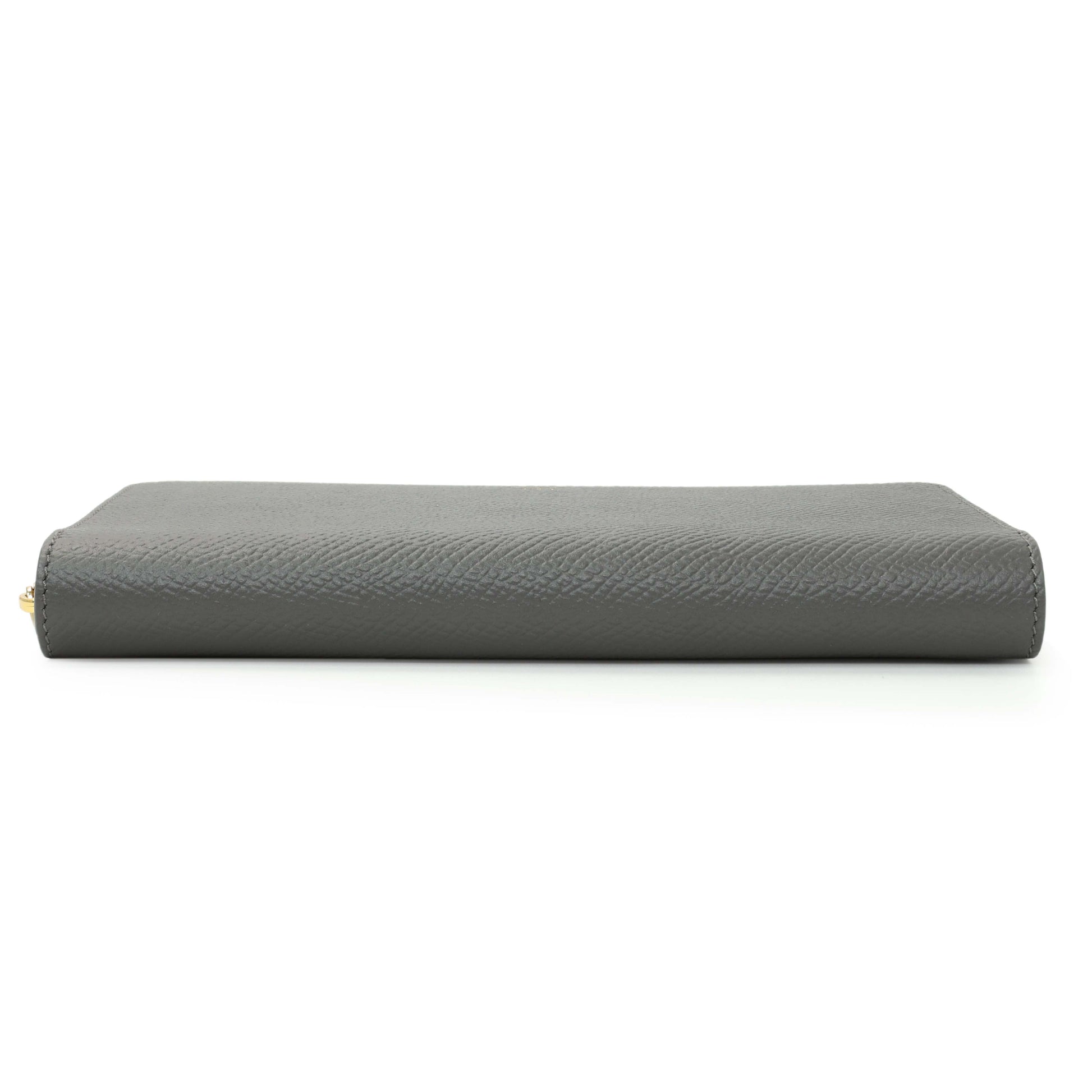 Exclusive Celine Grey Calfskin Large Zip Around Multifunction Wallet — Back View