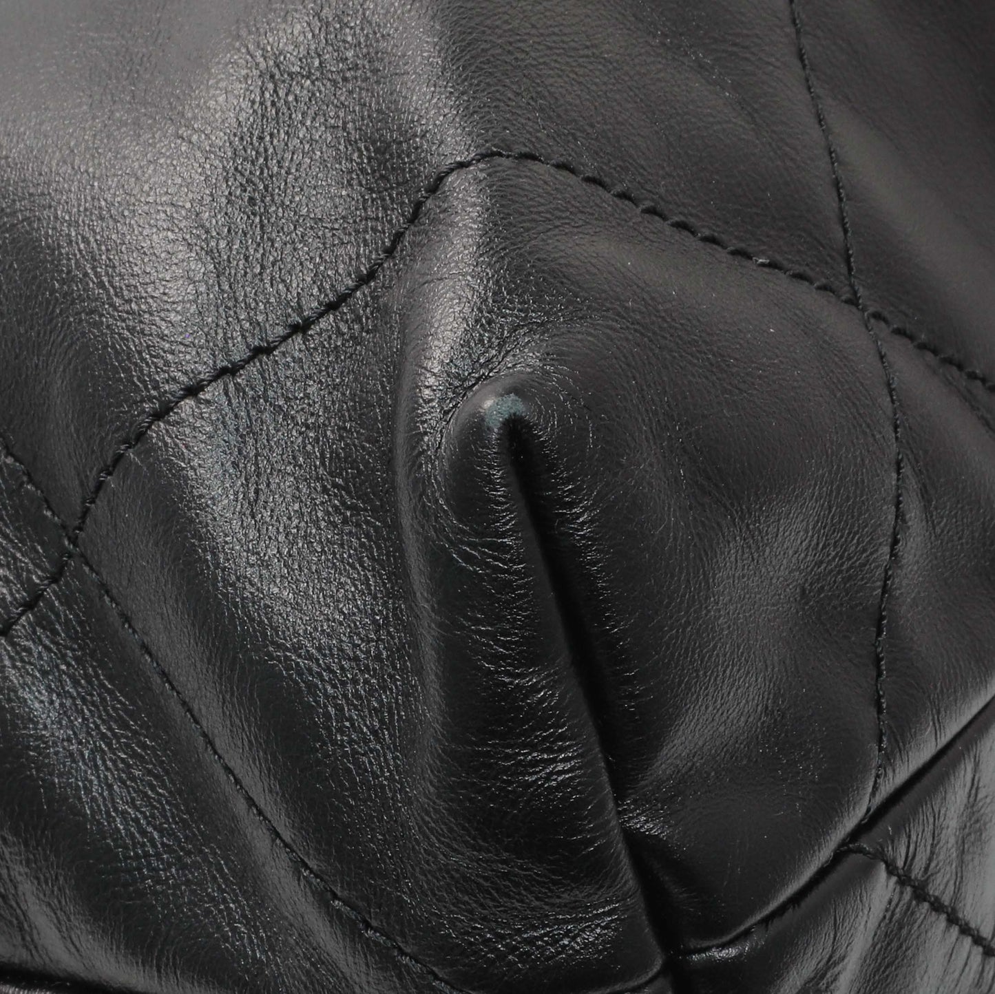 Exclusive Chanel Black Shiny Calfskin Quilted Small Chanel 22 — Lifestyle View