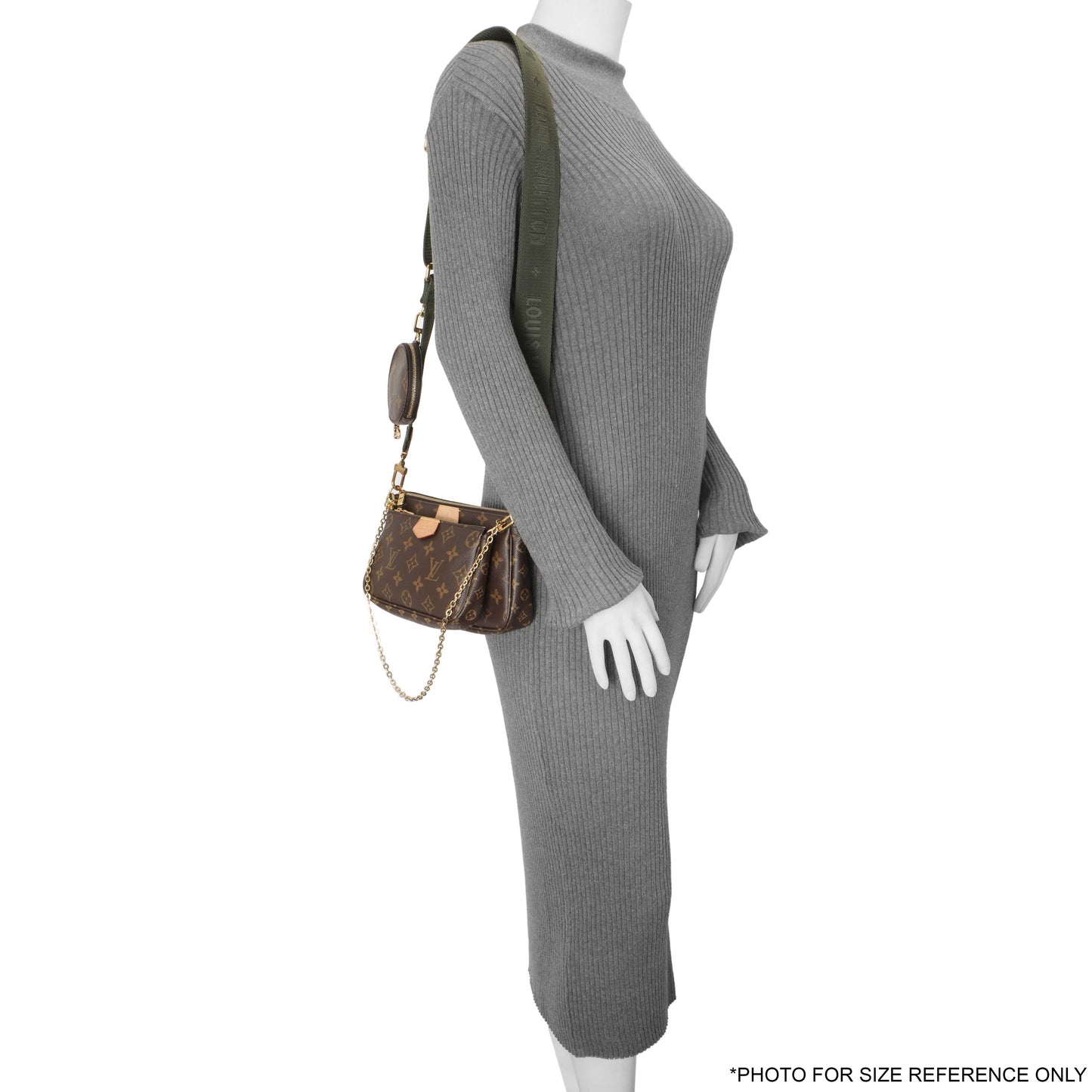 Exclusive Louis Vuttion Monogram Khaki Multi Pochette Accessories — Alternate View 29