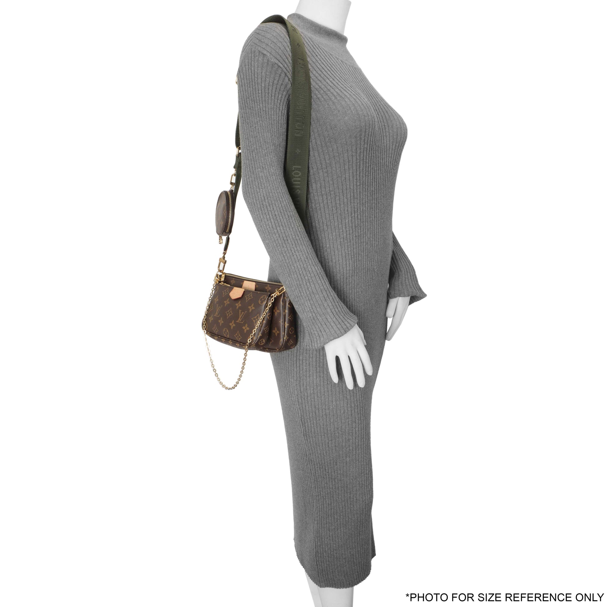Exclusive Louis Vuttion Monogram Khaki Multi Pochette Accessories — Alternate View 29