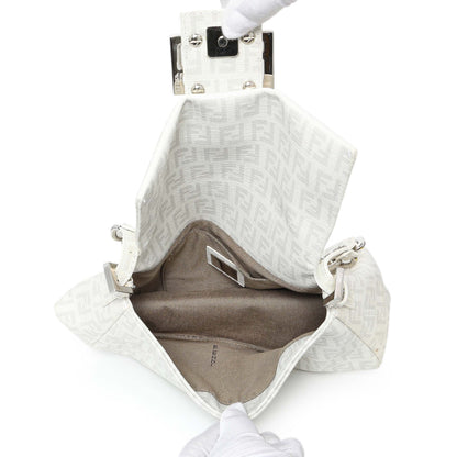 Exclusive Fendi White Mini Mama Baguette — Alternate View 8