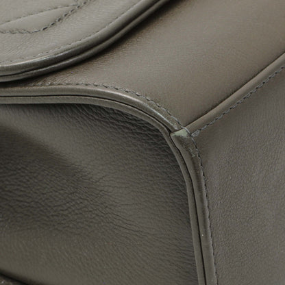Exclusive Chanel Khaki Grained Calfskin Quilted Medium Label Click Flap — Top View