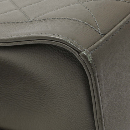 Exclusive Chanel Khaki Grained Calfskin Quilted Medium Label Click Flap — Lifestyle View