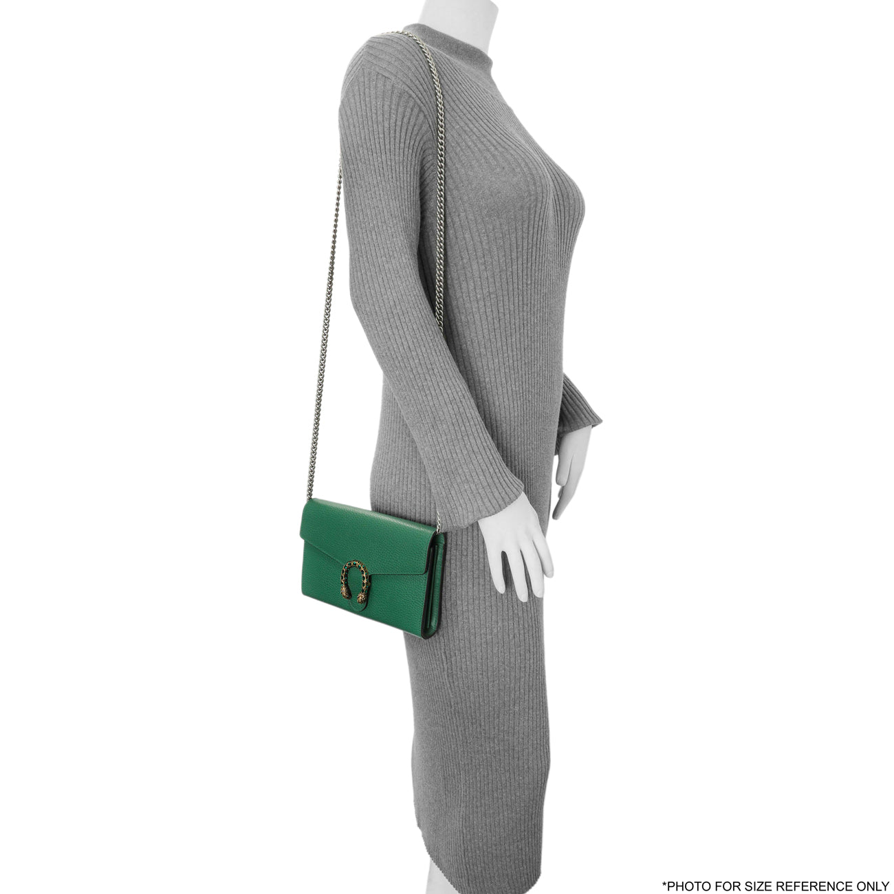 Exclusive Gucci Emerald Calfskin Mini Dionysus Chain Wallet — Alternate View 8
