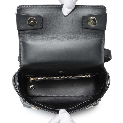 Exclusive Chloe Black Calfskin Nacha Shoulder Bag — Alternate View 8