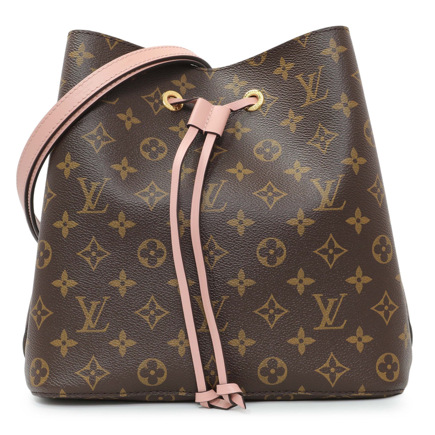 Exclusive Louis Vuitton Rose Poudre Monogram Neonoe MM — Front View