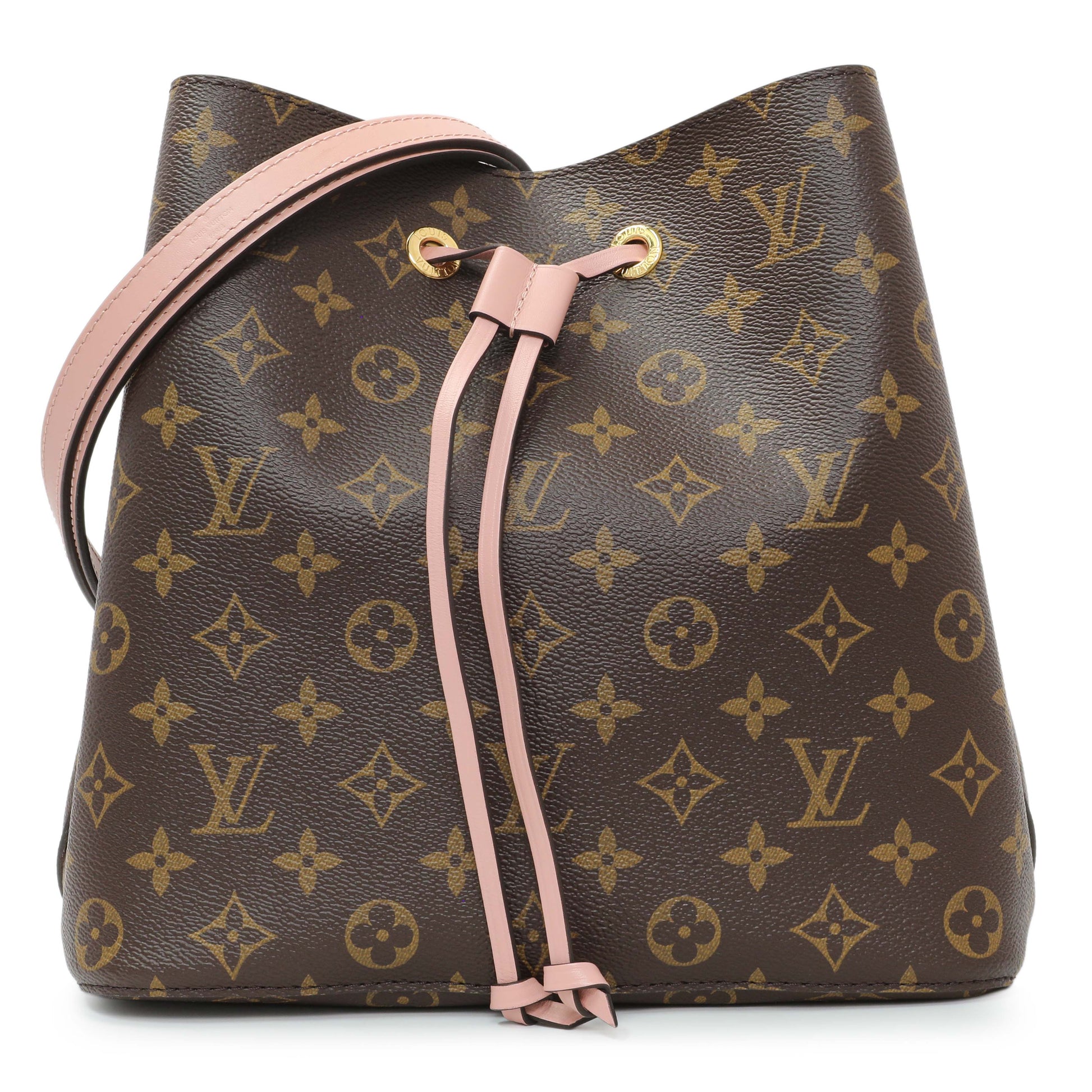 Exclusive Louis Vuitton Rose Poudre Monogram Neonoe MM — Front View