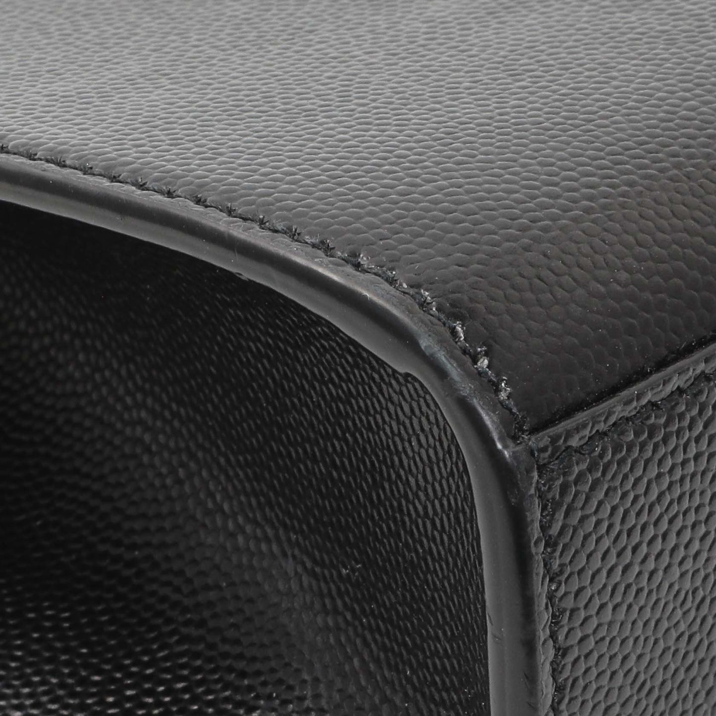 Exclusive Saint Laurent Black Grain De Poudre Medium Monogram Kate Satchel — Lifestyle View