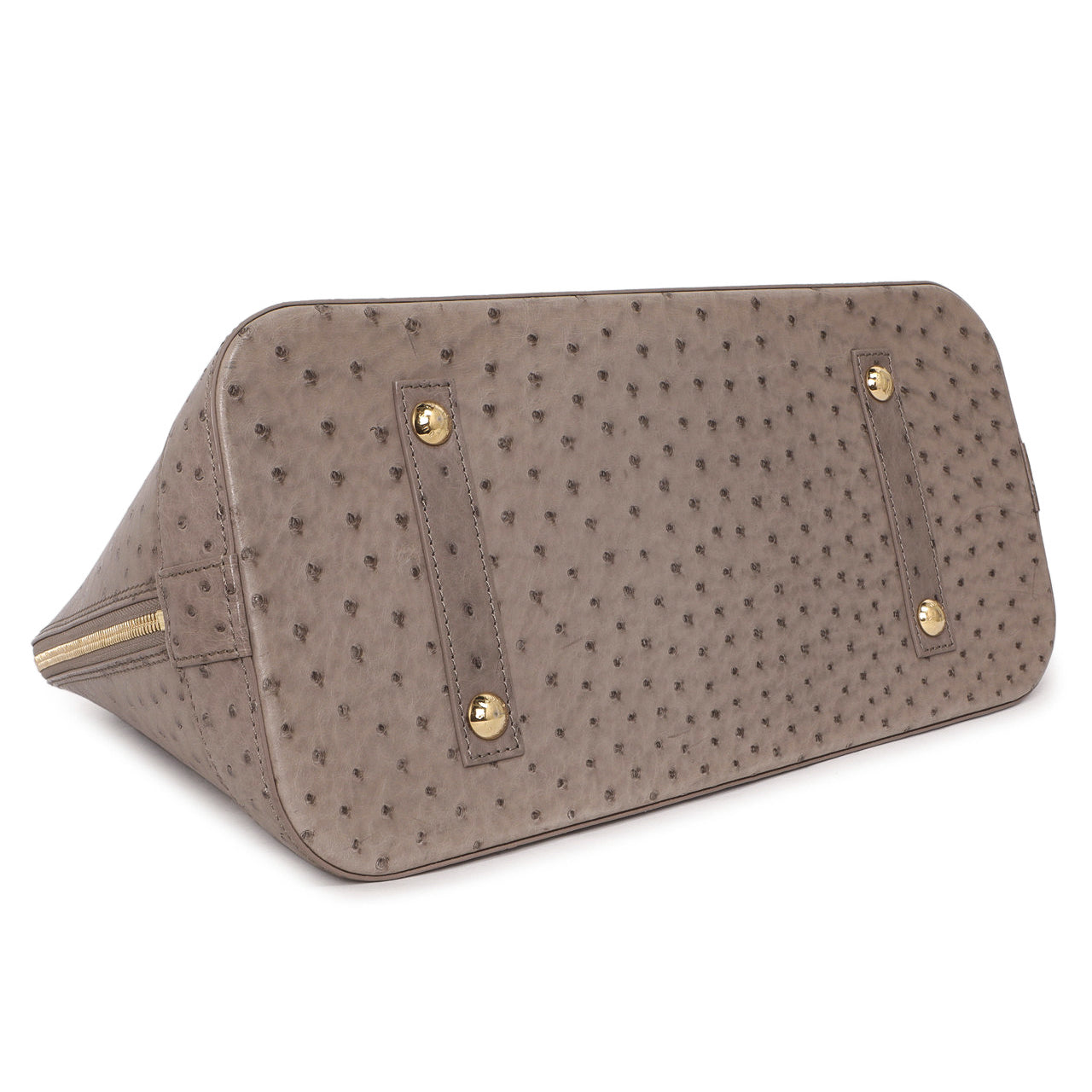 Exclusive Louis Vuitton Gris Ostrich Alma MM — Back View