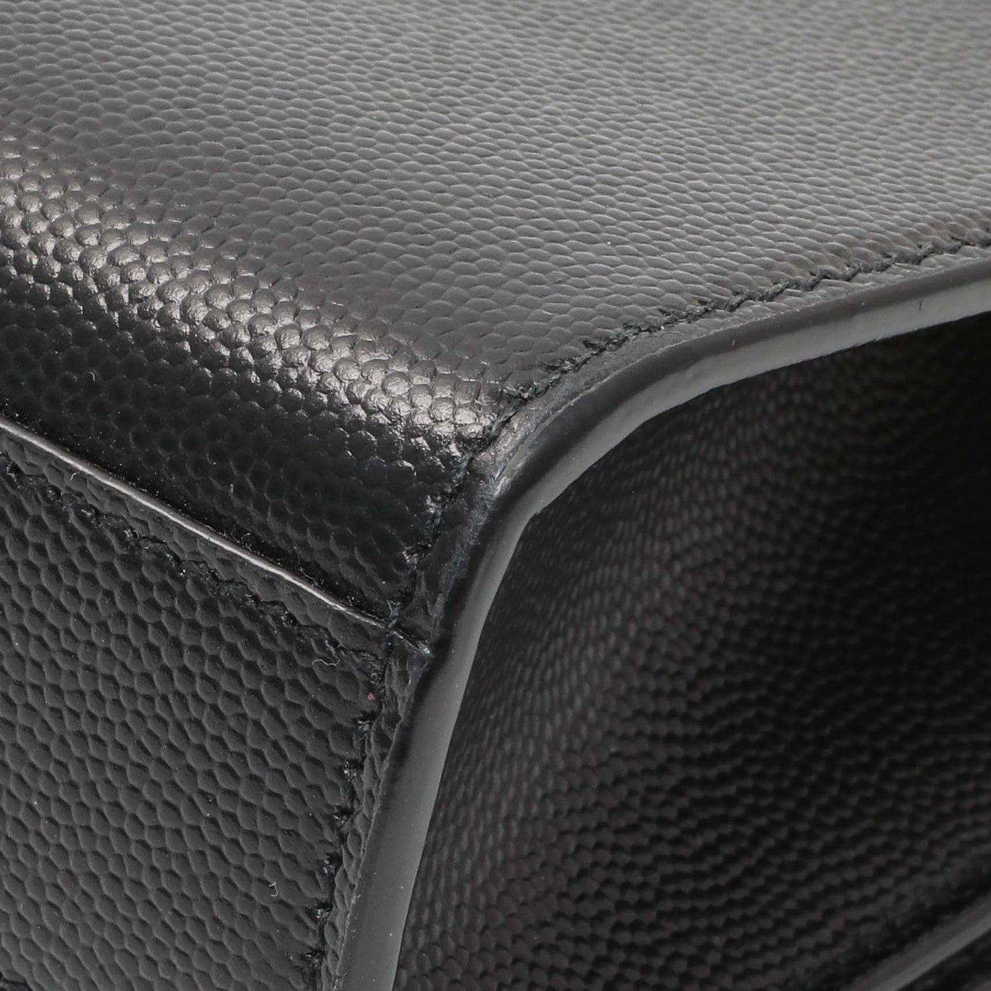 Exclusive Saint Laurent Black Grain De Poudre Medium Monogram Kate Satchel — Alternate View 7