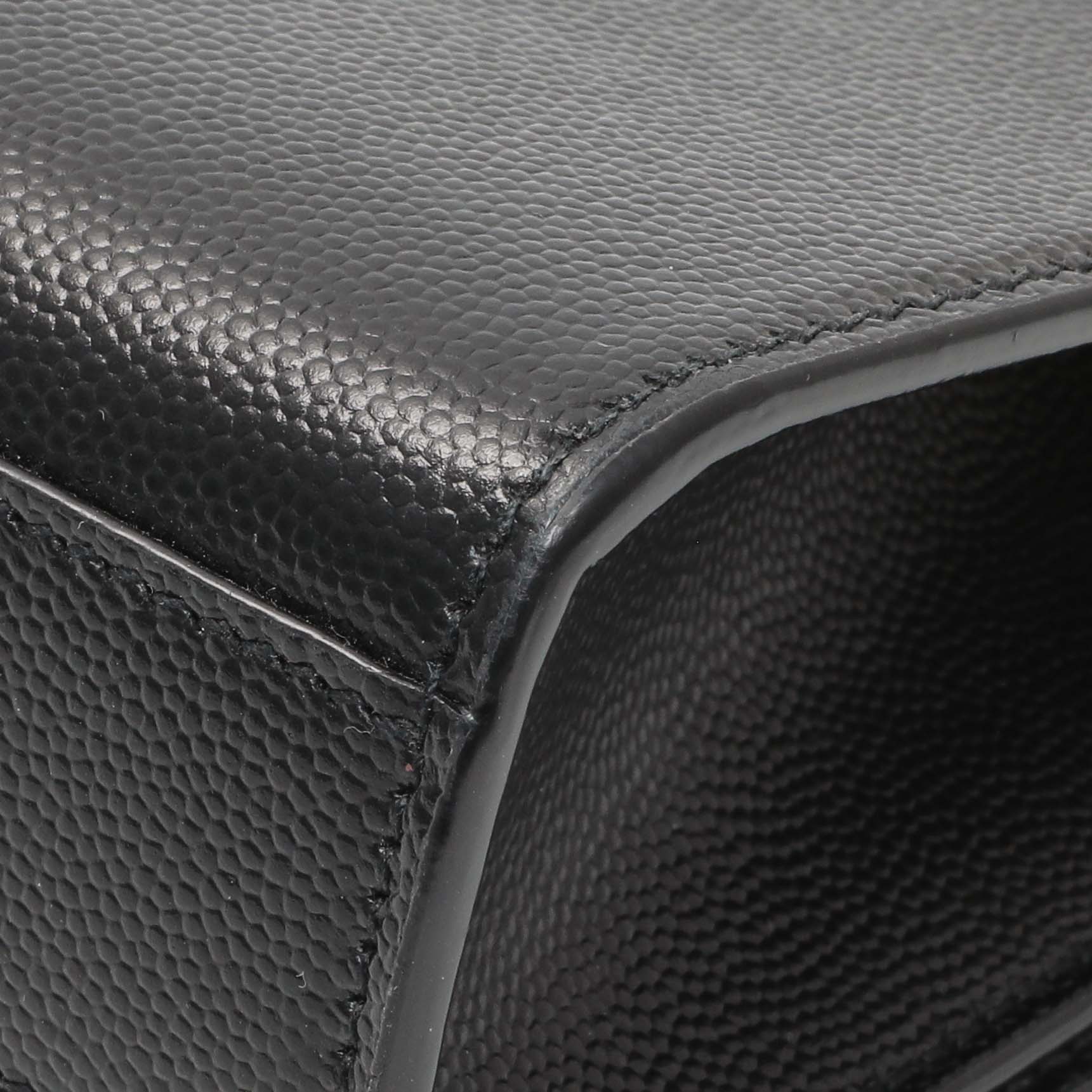 Exclusive Saint Laurent Black Grain De Poudre Medium Monogram Kate Satchel — Alternate View 7
