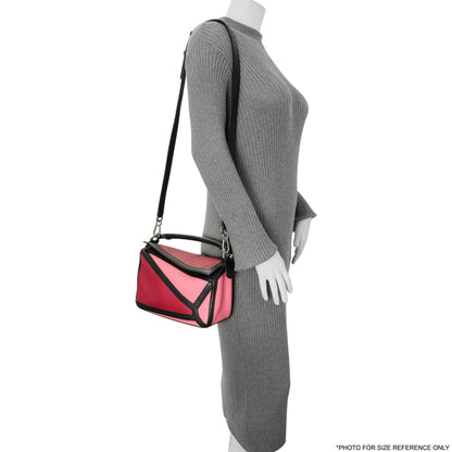 Exclusive Loewe Raspberry Wild Rose Calfskin Small Graphic Puzzle Bag — Alternate View 12