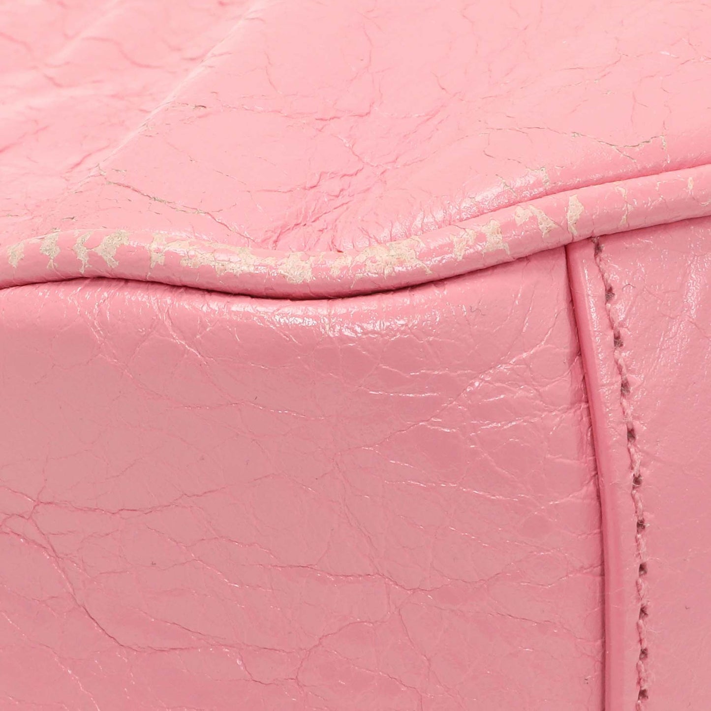 Exclusive Balenciaga Pink Arena Calfskin Leather Le Cagole with Chain — Alternate View 7