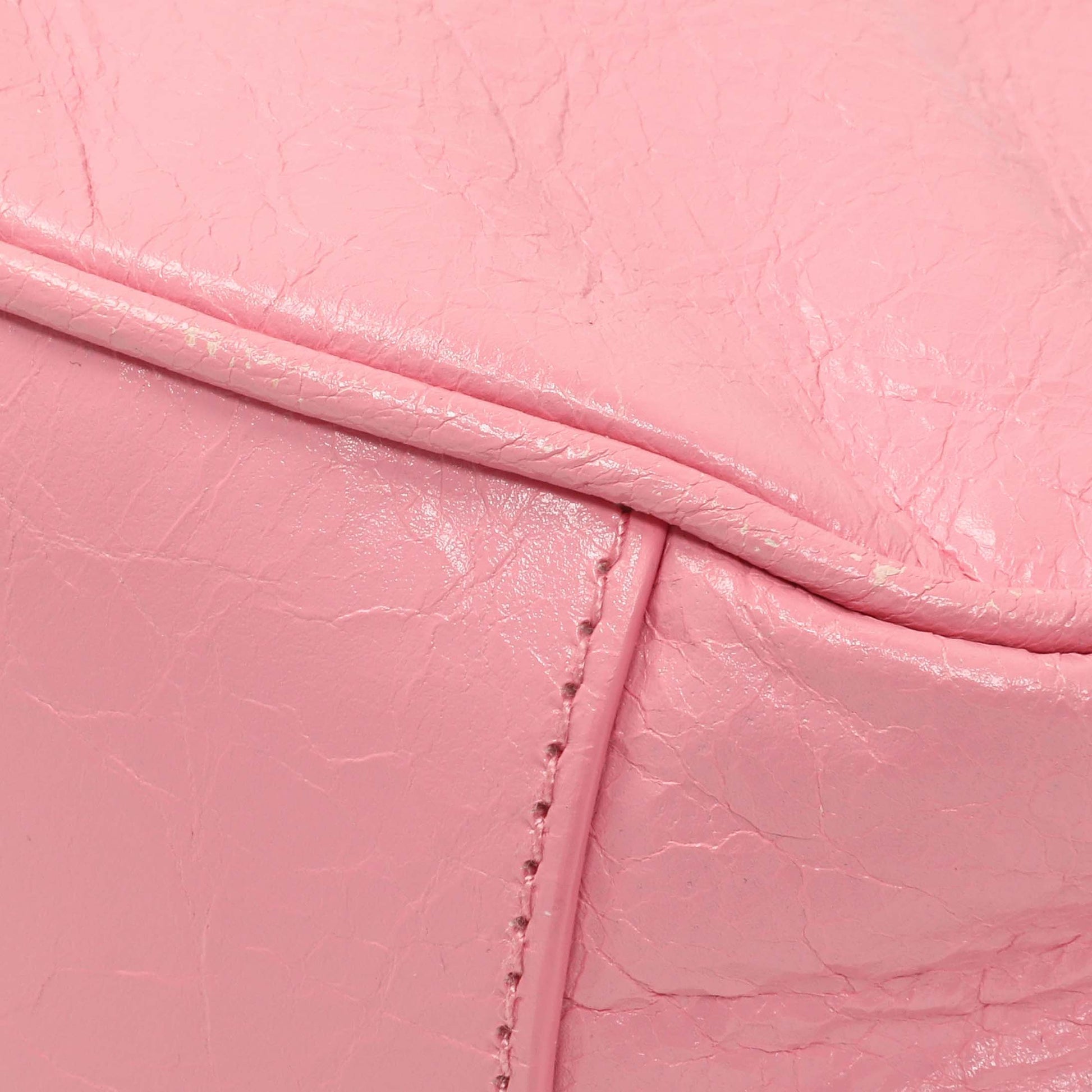 Exclusive Balenciaga Pink Arena Calfskin Leather Le Cagole with Chain — Alternate View 8