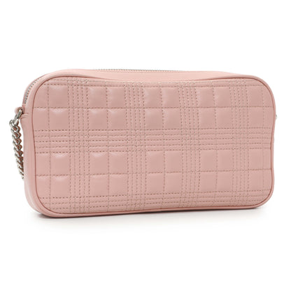 Exclusive Burberry Pink Quilted Calfskin Lola Camera Bag — Side View