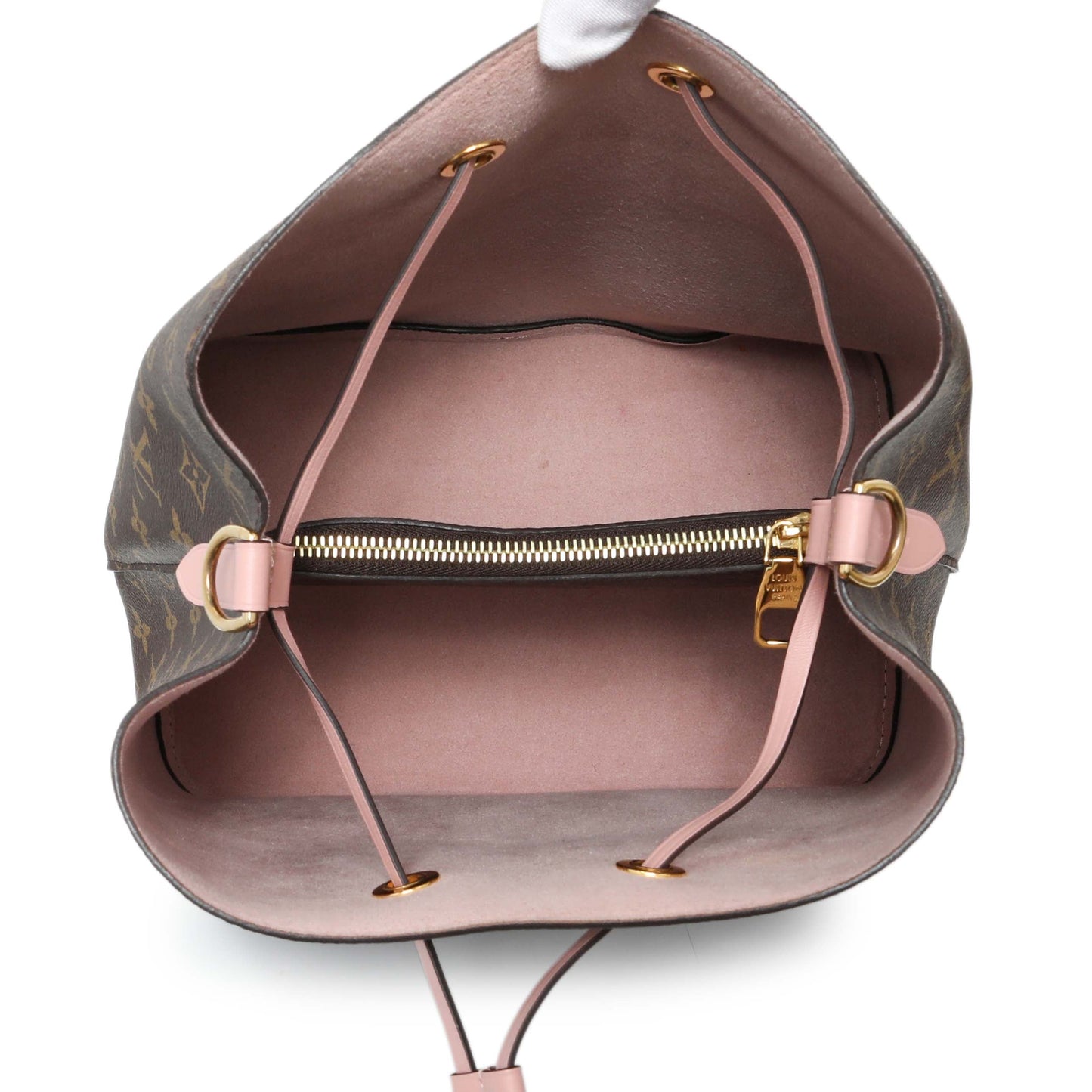 Exclusive Louis Vuitton Rose Poudre Monogram Neonoe MM — Top View