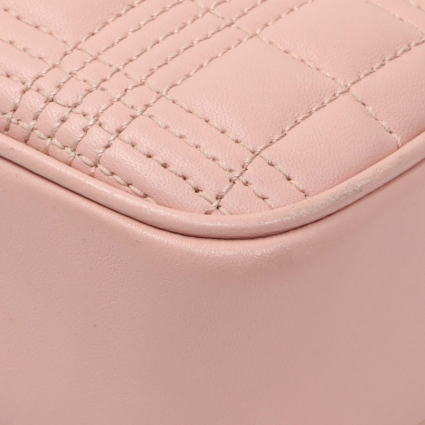 Exclusive Burberry Pink Quilted Calfskin Lola Camera Bag — Detail View