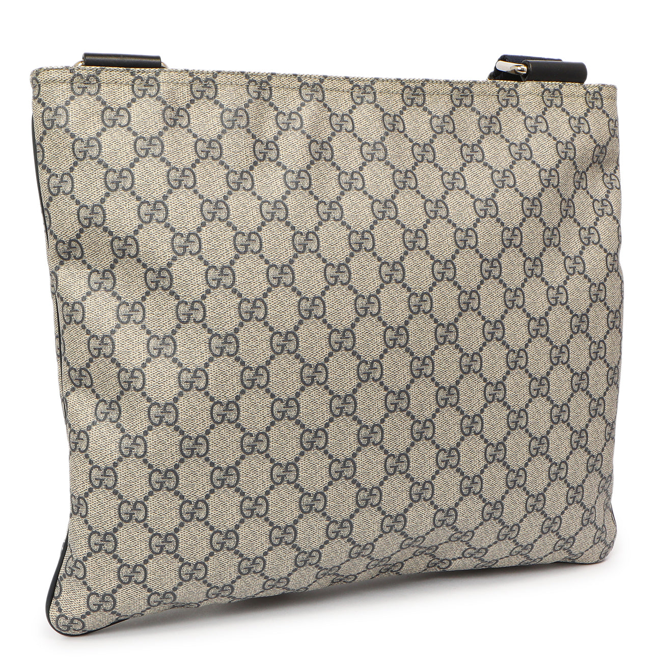 Exclusive Gucci GG Plus Monogram Large Flat Messenger Bag — Side View