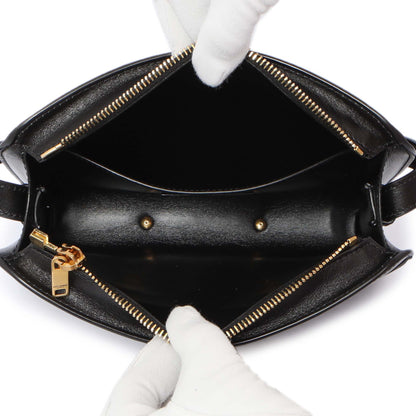 Exclusive Saint Laurent Black Calfskin Reverse Satchel — Top View
