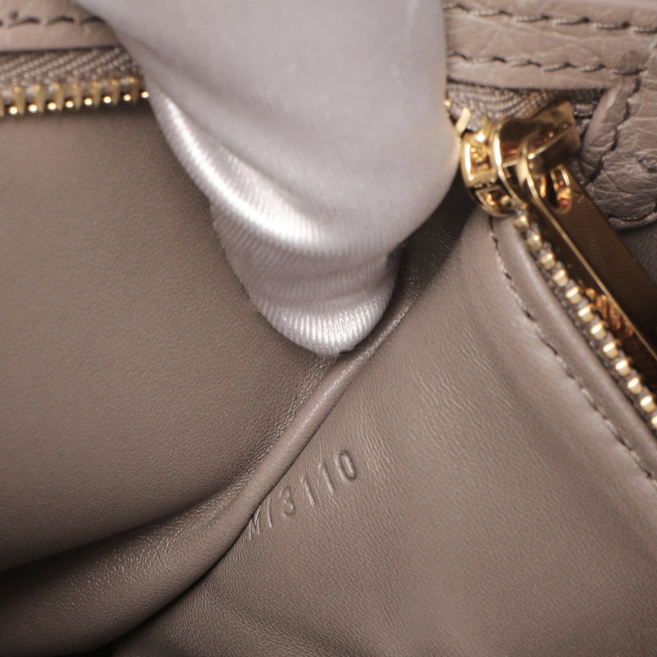 Exclusive Louis Vuitton Gris Ostrich Alma MM — Lifestyle View