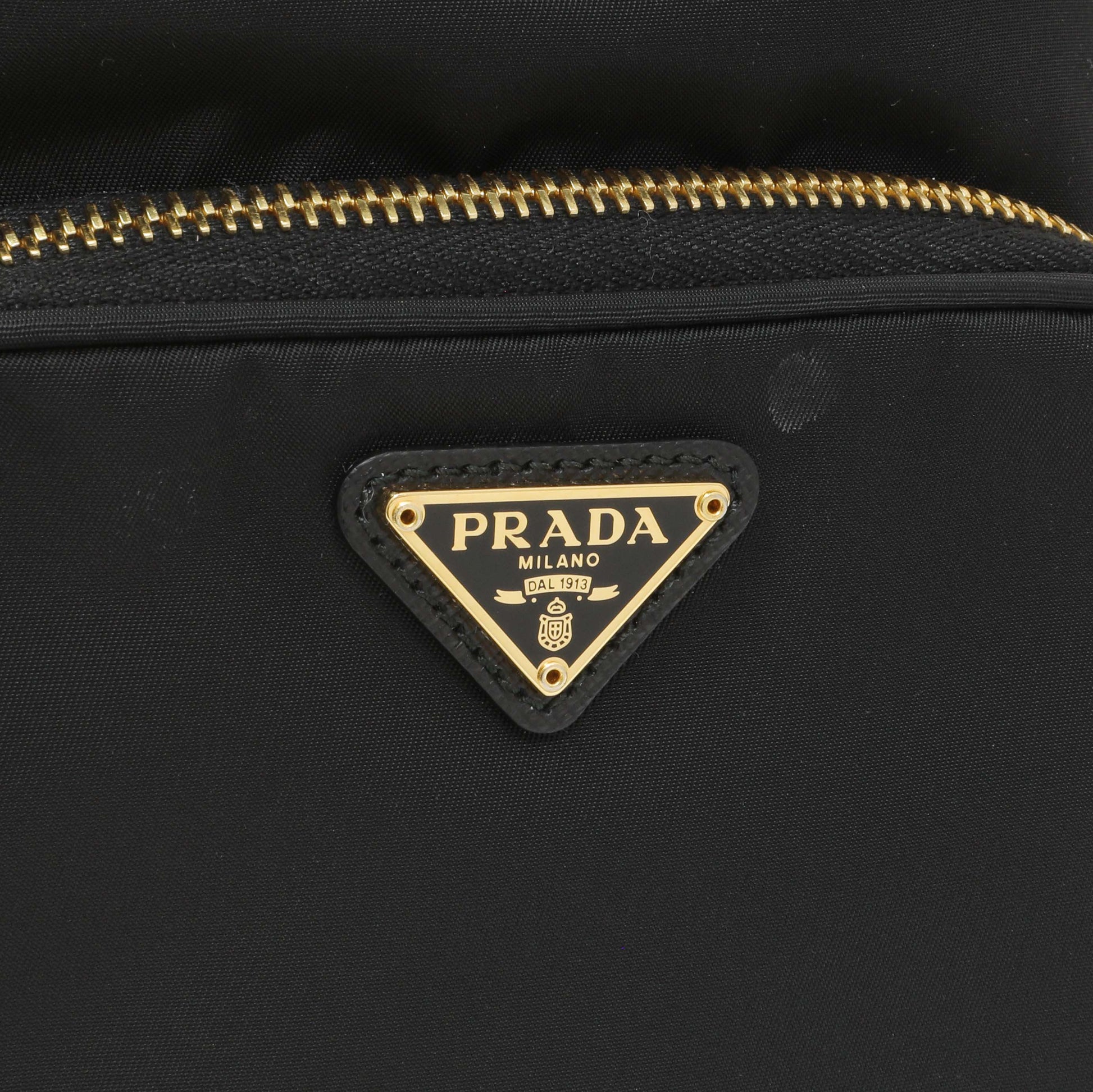 Exclusive Prada Black Re-Nylon Saffiano Duet Bucket Crossbody Bag — Lifestyle View