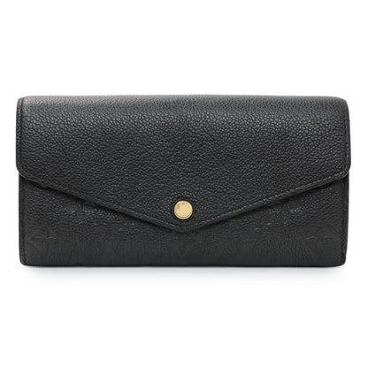 Exclusive Louis Vuitton Black Monogram Empreinte Sarah Wallet — Front View