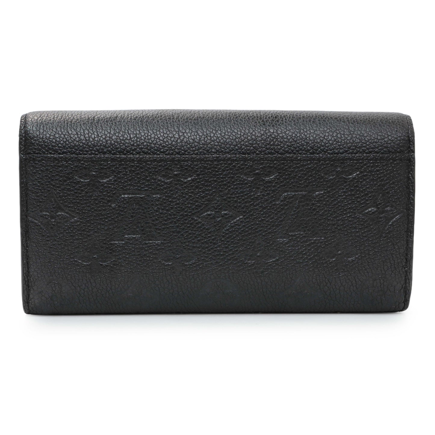 Exclusive Louis Vuitton Black Monogram Empreinte Sarah Wallet — Side View