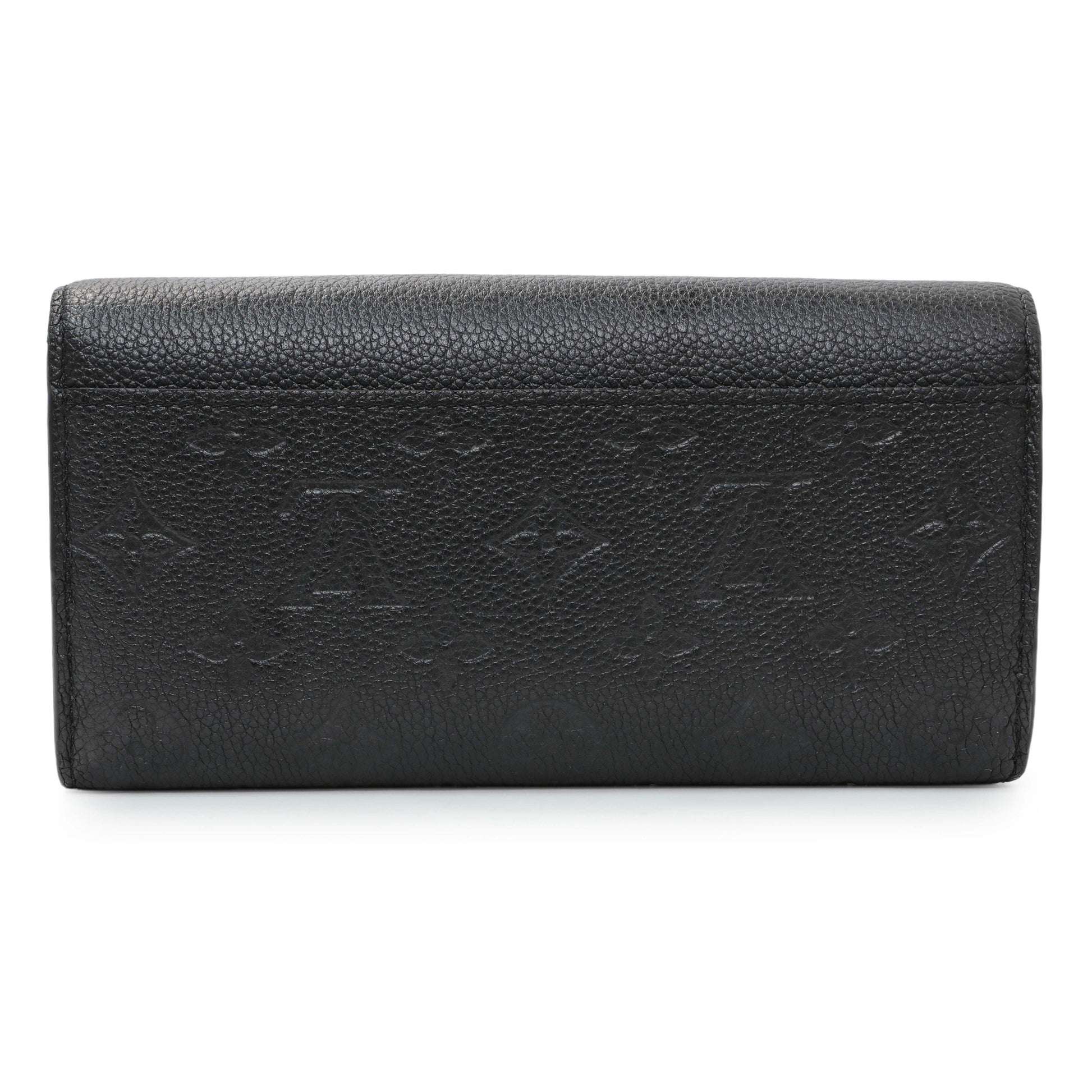 Exclusive Louis Vuitton Black Monogram Empreinte Sarah Wallet — Side View