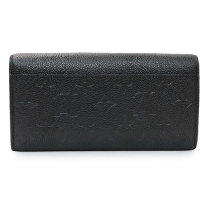 Exclusive Louis Vuitton Black Monogram Empreinte Sarah Wallet — Side View