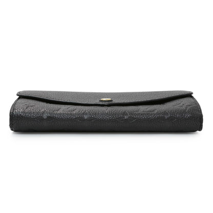 Exclusive Louis Vuitton Black Monogram Empreinte Sarah Wallet — Back View