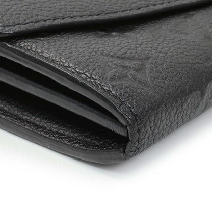 Exclusive Louis Vuitton Black Monogram Empreinte Sarah Wallet — Top View
