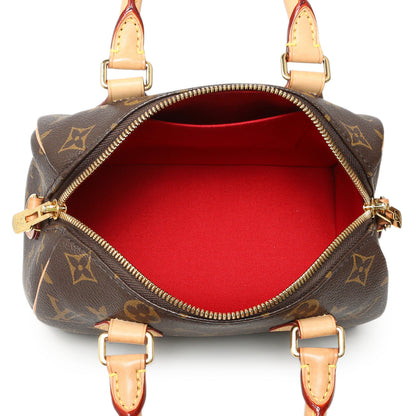 Exclusive Louis Vuitton Monogram Beige Speedy Bandouliere 20 — Top View