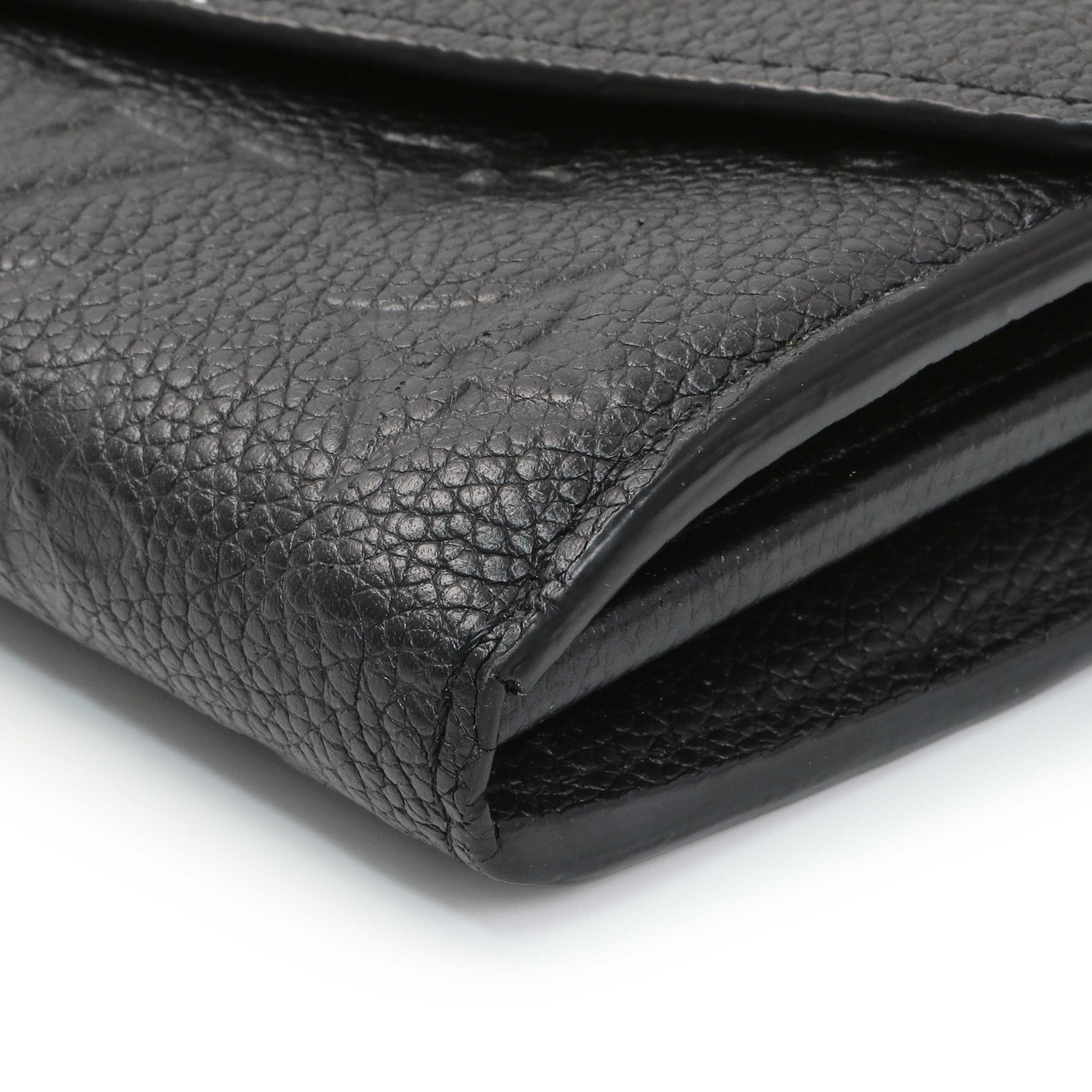 Exclusive Louis Vuitton Black Monogram Empreinte Sarah Wallet — Detail View