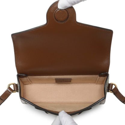 Exclusive Gucci GG Supreme Monogram Mini Horsebit 1955 Shoulder Bag — Top View