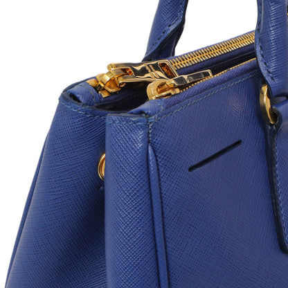 Exclusive Prada Blue Saffiano Small Galleria Double Zip Tote — Alternate View 10