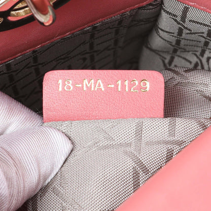 Exclusive Christian Dior Pink Lambskin Cannage Small My ABCDior Lady Dior — Alternate View 10