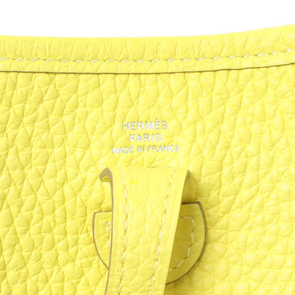 Exclusive Hermes Lime Citron Taurillon Clemence Maxi Quadrille Evelyne TPM — Detail View