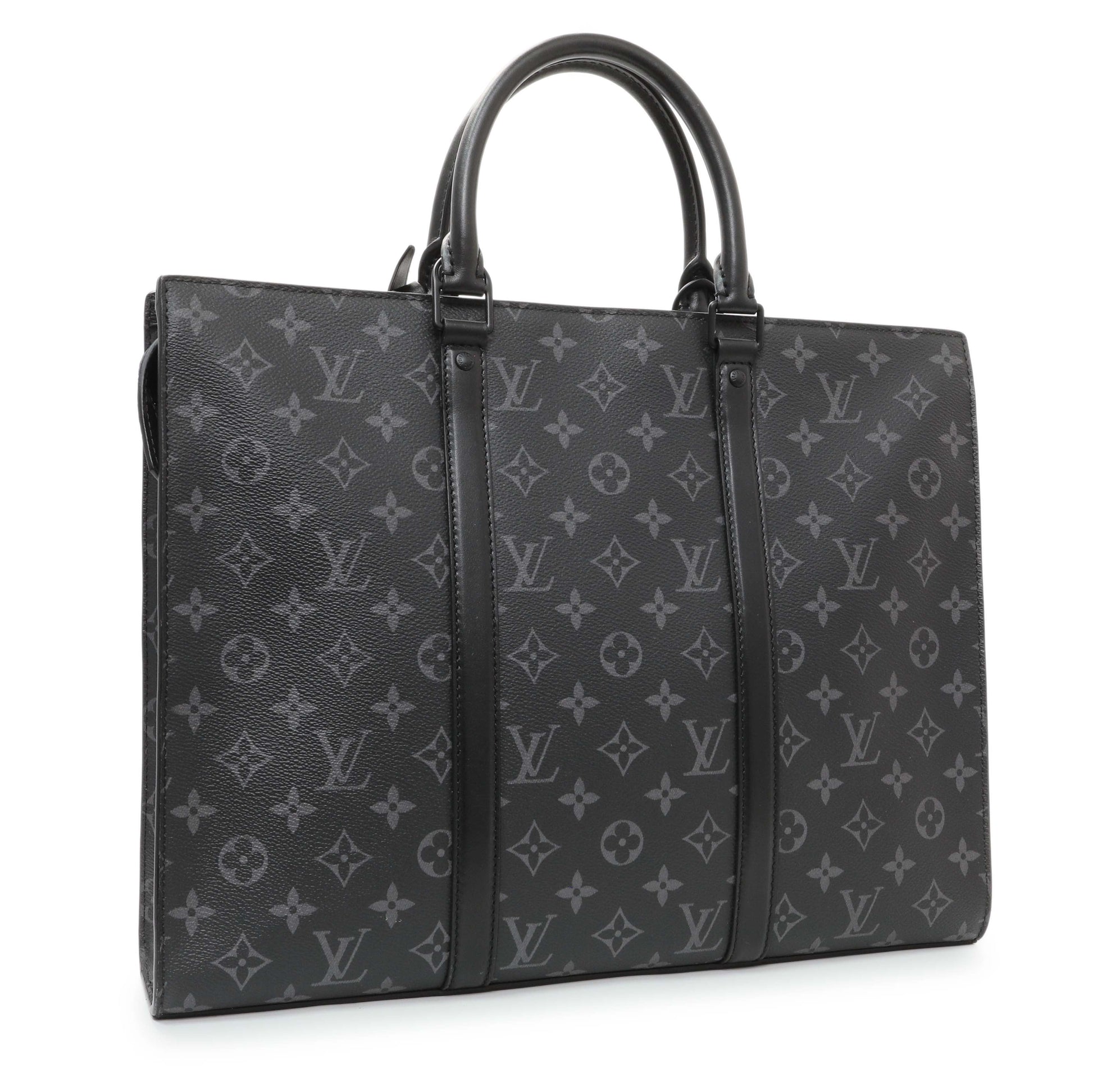 Exclusive Louis Vuitton Monogram Eclipse Sac Plat Horizontal Zipper — Side View