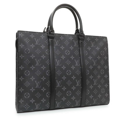 Exclusive Louis Vuitton Monogram Eclipse Sac Plat Horizontal Zipper — Side View