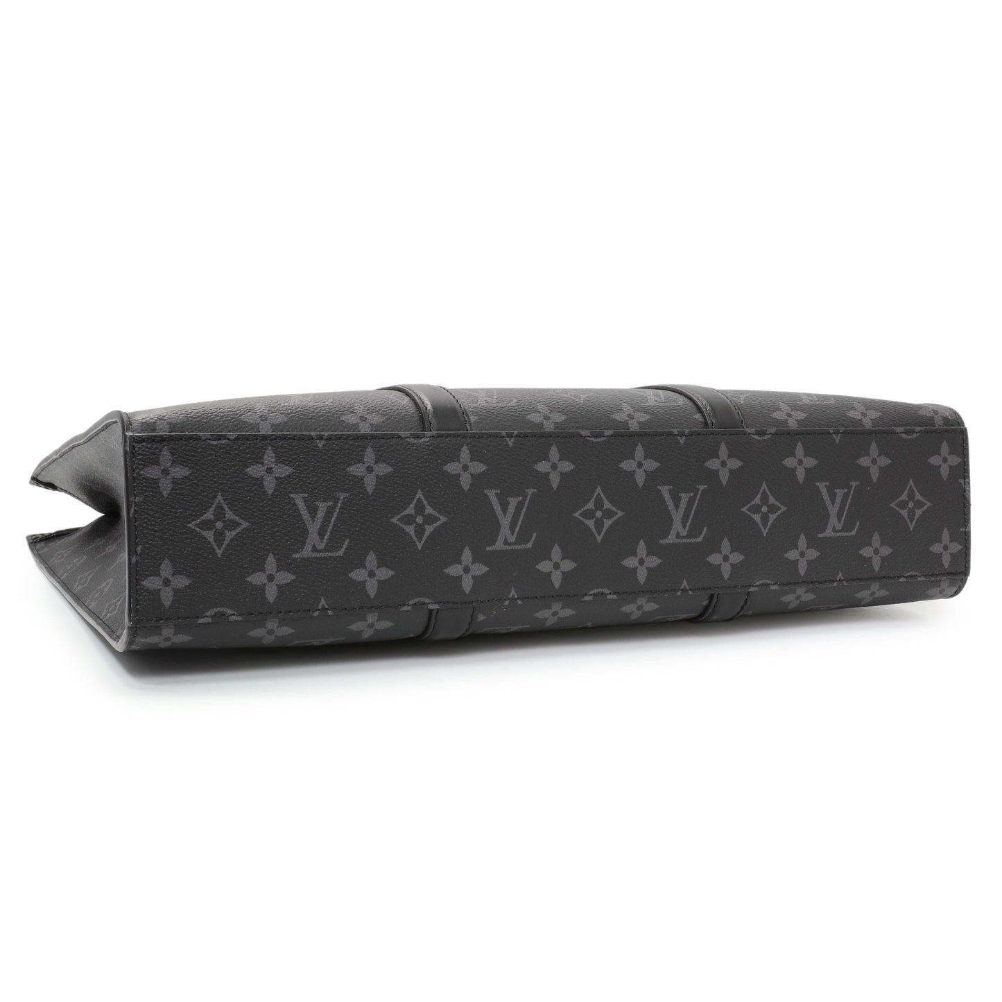 Exclusive Louis Vuitton Monogram Eclipse Sac Plat Horizontal Zipper — Back View