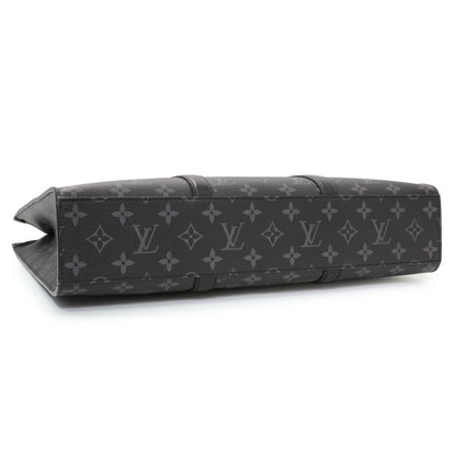 Exclusive Louis Vuitton Monogram Eclipse Sac Plat Horizontal Zipper — Back View