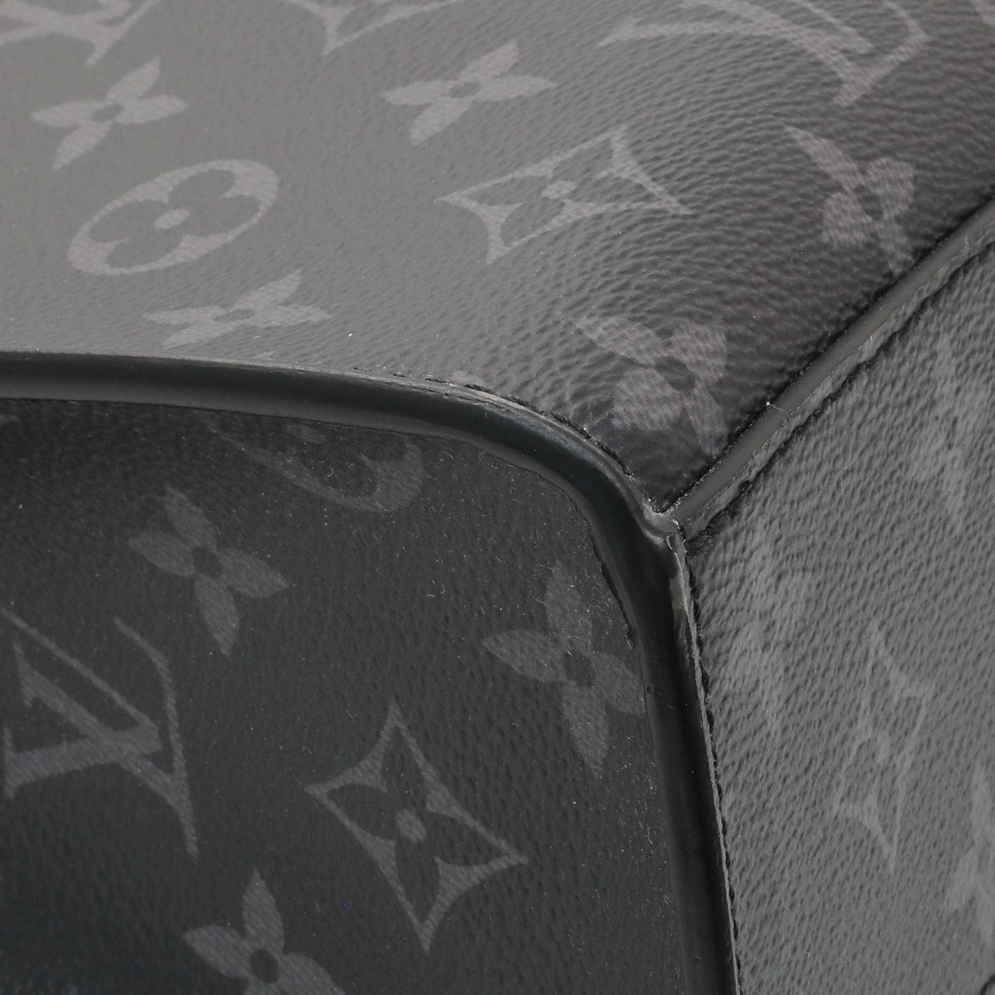 Exclusive Louis Vuitton Monogram Eclipse Sac Plat Horizontal Zipper — Top View