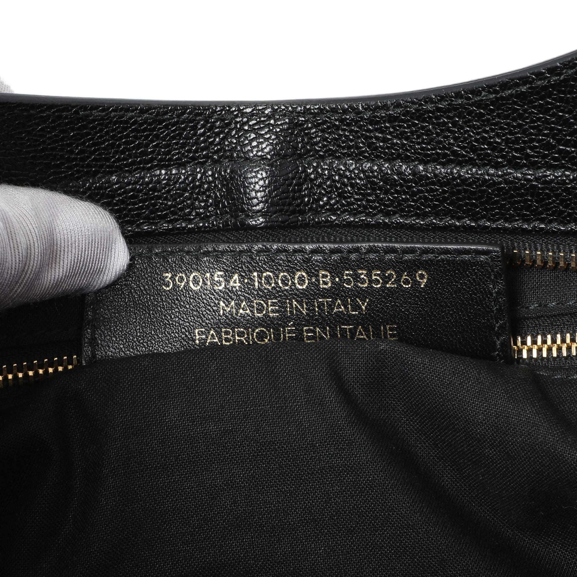Exclusive Balenciaga Black Chevre Gold Metallic Edge Hardware City — Lifestyle View