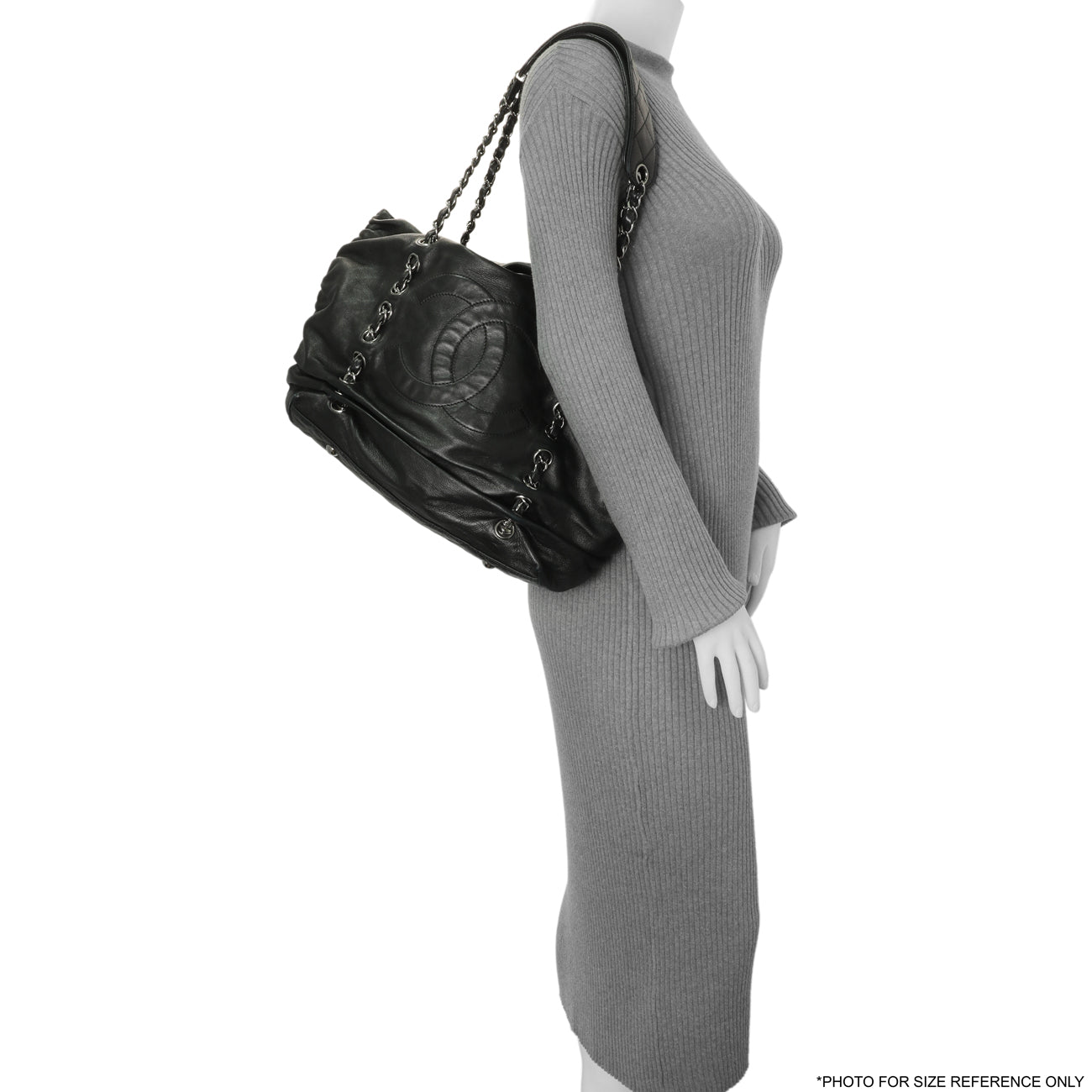 Exclusive Chanel Black Lambskin Timeless Sharpei Tote — Alternate View 12