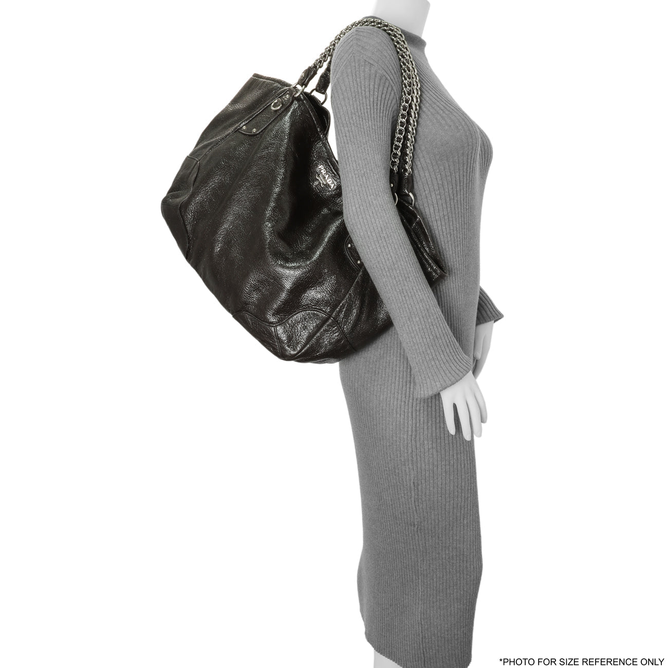 Exclusive Prada Ebano Cervo Lux Chain Shoulder Bag — Alternate View 11